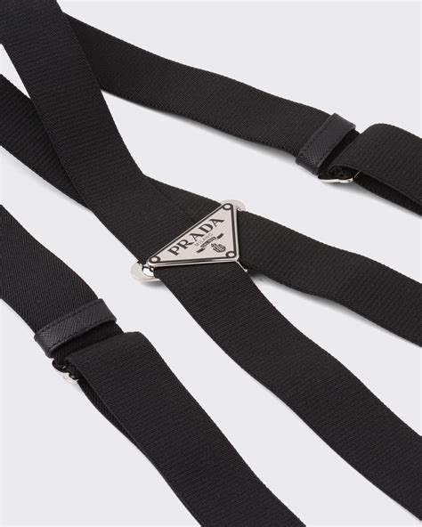 suspenders prada|Black Elasticized Suspenders .